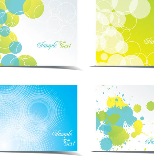 free vector Dynamic flow line business card template vector